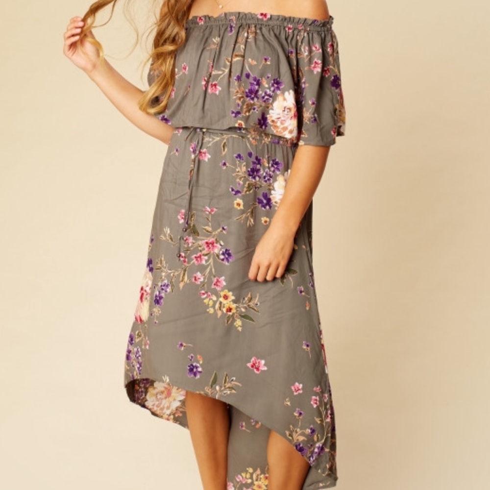 Women’s Altar’d State Grey Canterra  Hi-lo Dress